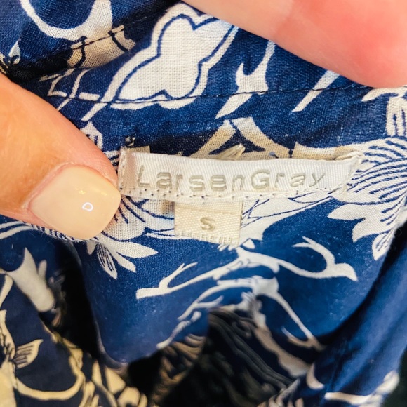 Larsen Gray Bohemian Tunic Top - Picture 8 of 9